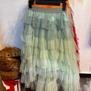 Green ombré Tulle Skirt